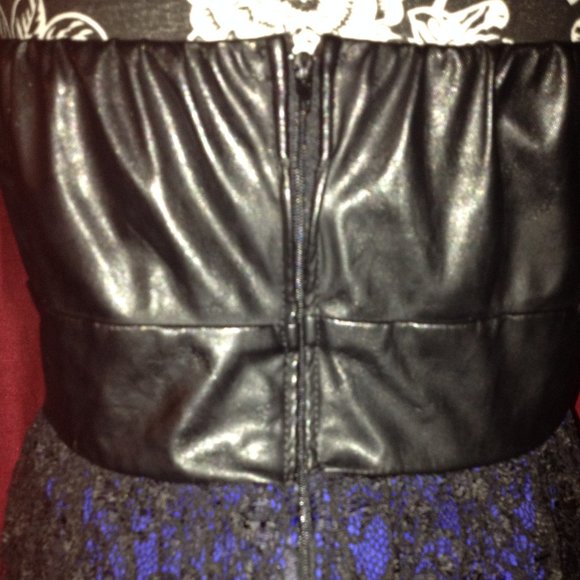 NWOT Black&Blue Lace Strapless Dress By Speechless - Picture 3 of 16